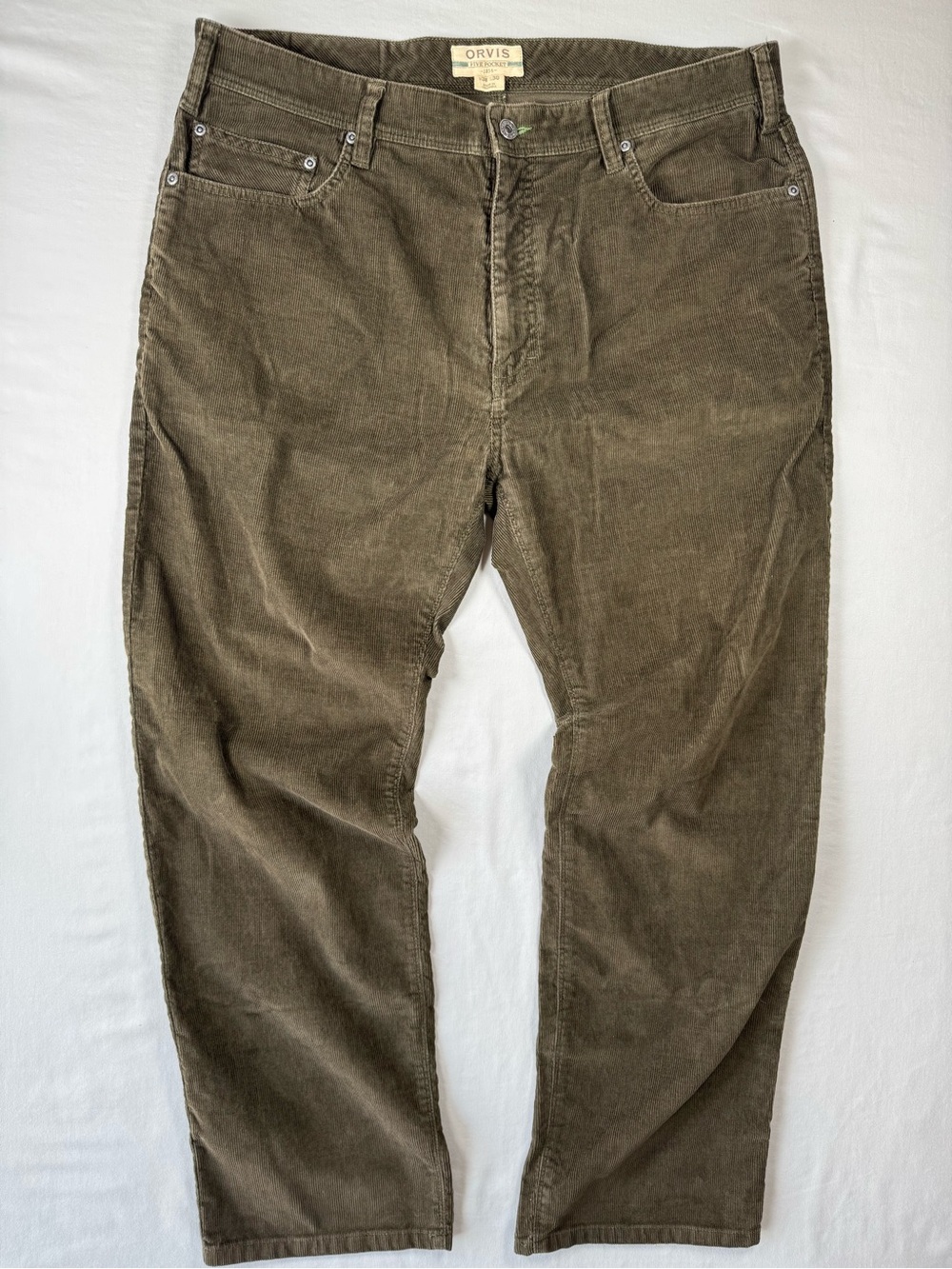 Orvis Brown Corduroy Five Pocket Stretch Pants Men’s 38x30